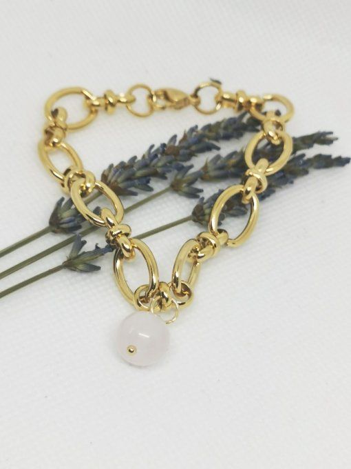 Bracelet quartz rose