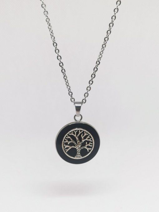 Pendentif argenté arbre ou fleur de vie