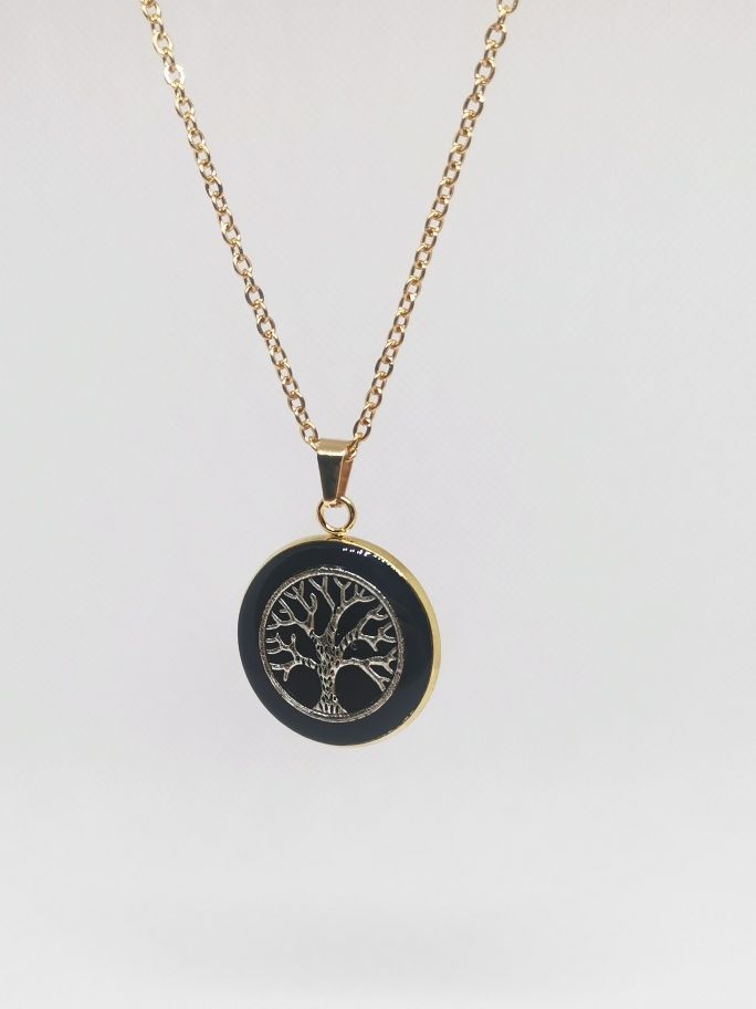 Pendentif arbre ou fleur de vie doré