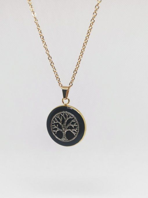 Pendentif arbre ou fleur de vie doré