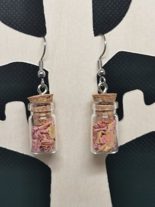Boucles d'oreilles roses