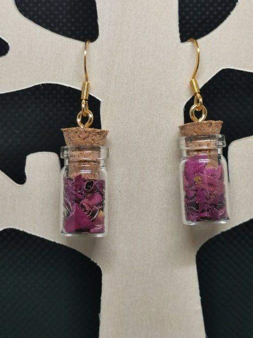 Boucles d'oreilles roses