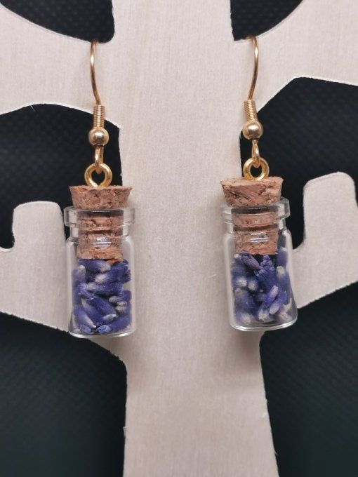 Boucles d'oreilles lavande
