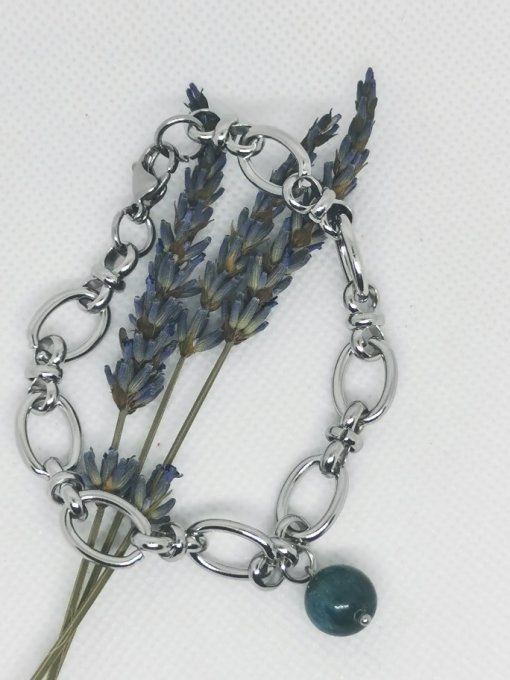 Bracelet apatite bleue